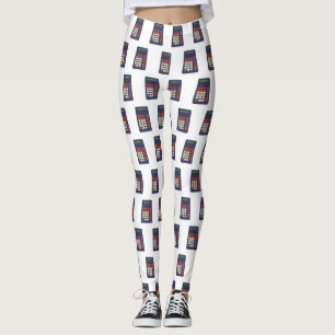 80's 90's Calculator Math School Nostalgia Leggings