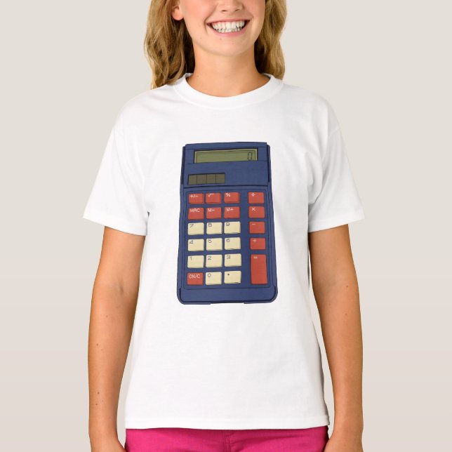 80's 90's Calculator Math School Nostalgia T-Shirt (Front)