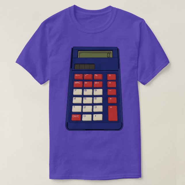 80s 90s Calculator Math School Nostalgia T-Shirt (Design Front)