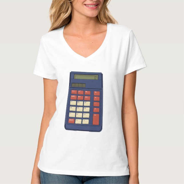 80's 90's Calculator Math School Nostalgia T-Shirt (Front)