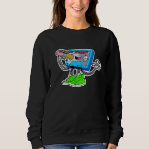 80s 90s Cassette Music Tape Mixtape 1980s Old Scho Sweatshirt