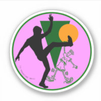 80s-90s Fido Dido round sticker -logo Aweye