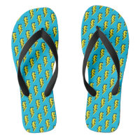 80's/90's Neon Blue Yellow Lightning Bolt Pattern