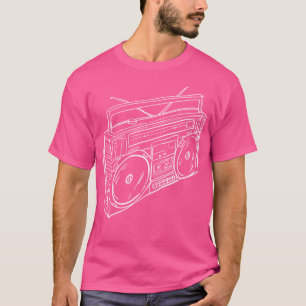80S 90S Old School Music Hip Hop Beatbox Boombox T-Shirt