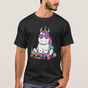 80S 90S Party Theme Party Outfit Unicorn Costume T-Shirt