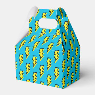 80's/90's Pattern Fun Blue Yellow Bolt Neon Retro Favour Box