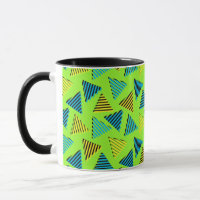 80's/90's Retro Neon Green Triangles Pattern