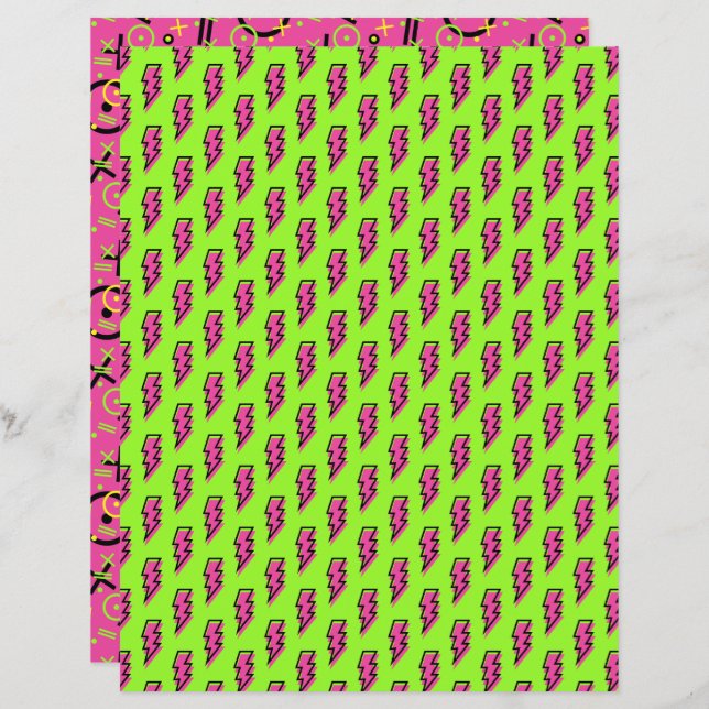 80's/90's Retro Neon Pattern (Front/Back)