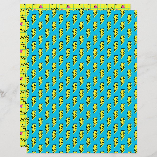 80's/90's Retro Neon Pattern (Front/Back)