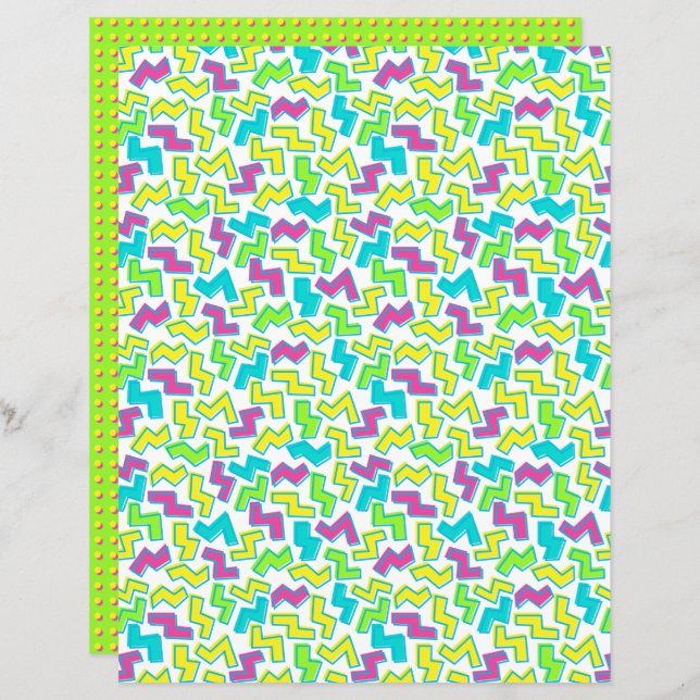 80's/90's Retro Neon Pattern (Front/Back)
