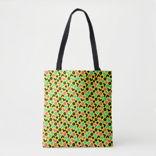 80's/90's Retro Neon Pattern Tote Bag