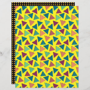 80's/90's Retro Neon Yellow Black Pattern