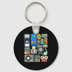 80s 90s Video Game Retro Vintage Clic Arcade  Key Ring