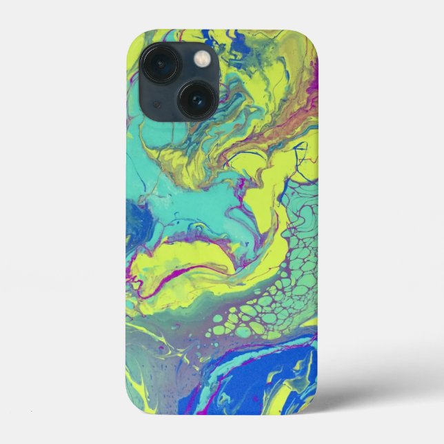80's Acrylic Pour Phone Case (Back)