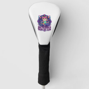80s Aerobics Neon Cat Funny Cat Lover Design - 80s Golf Head Cover