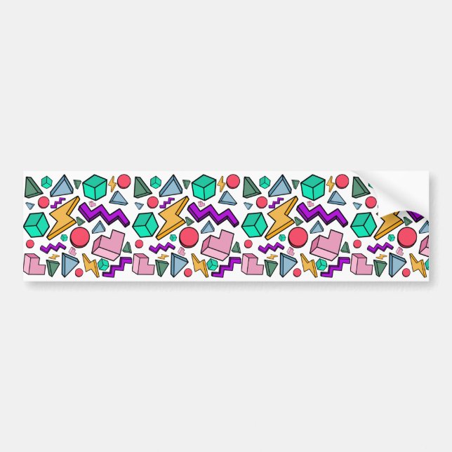 80s Aesthetic Vintage Retro Bumper Sticker (Front)