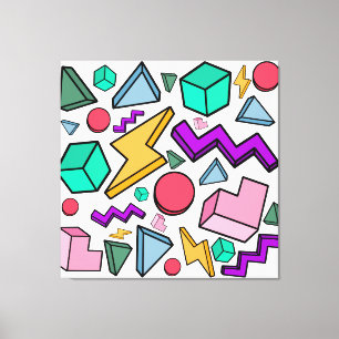 80s Aesthetic Vintage Retro Canvas Print