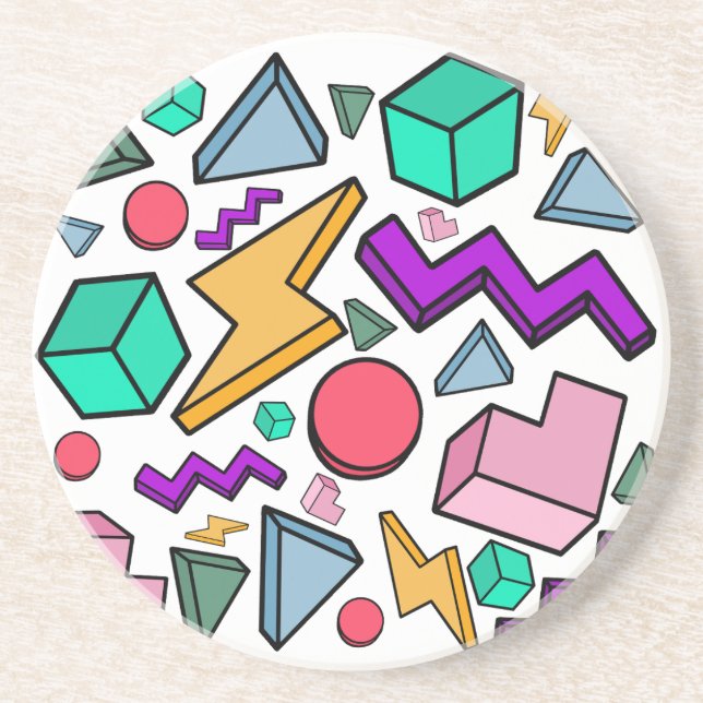 80s Aesthetic Vintage Retro Coaster (Front)