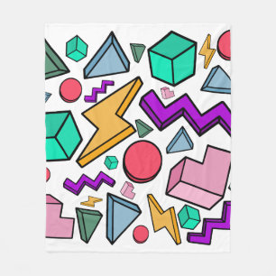 80s Aesthetic Vintage Retro Fleece Blanket