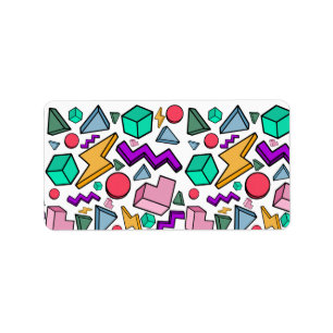80s Aesthetic Vintage Retro Label