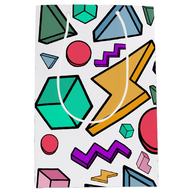 80s Aesthetic Vintage Retro Medium Gift Bag (Front)