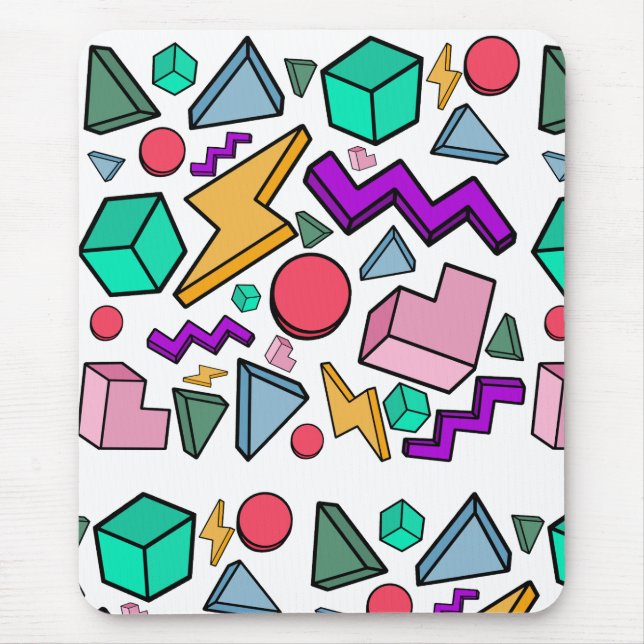 80s Aesthetic Vintage Retro Mouse Pad (Front)
