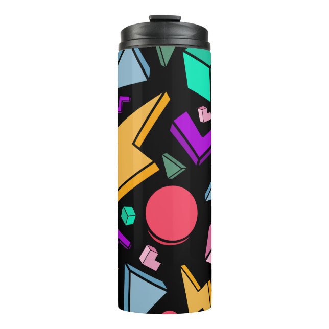 80s Aesthetic Vintage Retro Thermal Tumbler (Front)