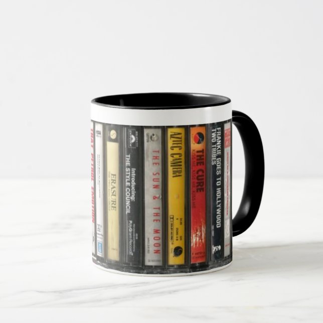80's Alt music cassette tape mug (Front Right)
