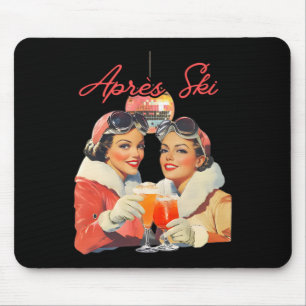 80s Apres Ski Outfit Men Women Skier Freerider Ski Mouse Pad