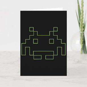 80s Arcade Game Retro Space Alien Invaders Gamer Card