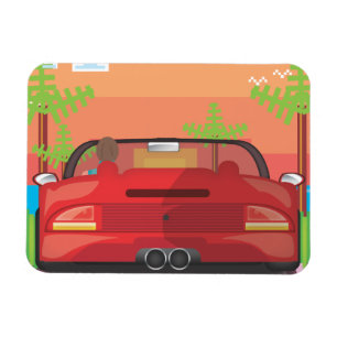 80s Arcade Sports Car Magnet