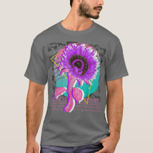 80s Art Flower Blossom Retro Vaporwave Aesthetic S T-Shirt
