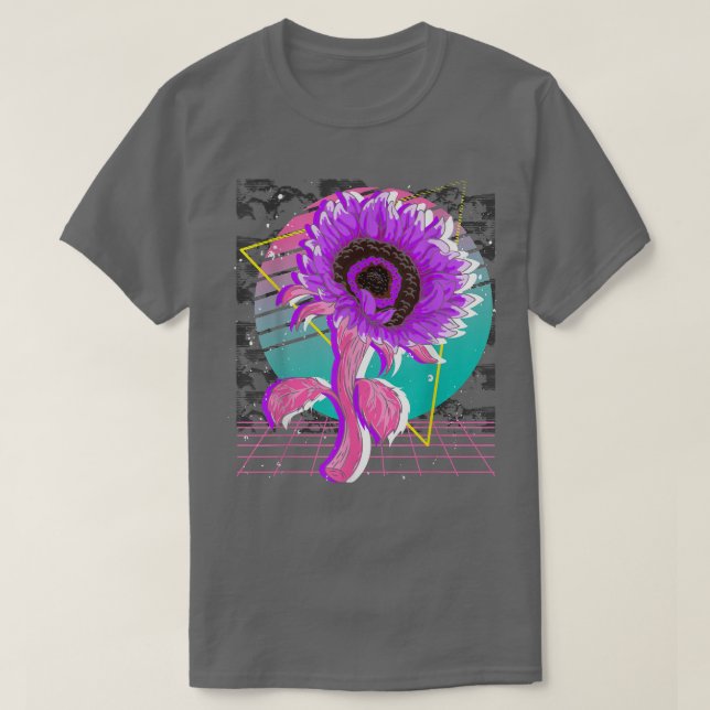80s Art Flower Blossom Retro Vaporwave Esthetic S T-Shirt (Design Front)