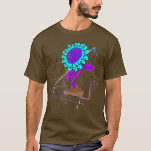 80s Art Hippie Flower Aesthetic Floral Vaporwave S T-Shirt