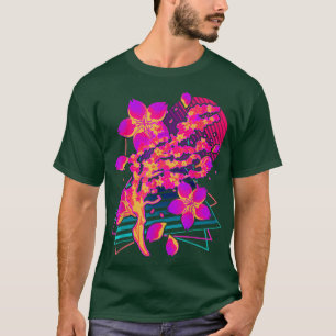 80s Art Sakura Flower Japan Retro Vaporwave Cherry T-Shirt