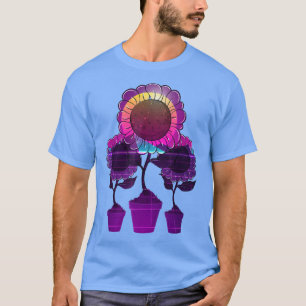 80s Art Synthwave Hippie Flower Blossom Vaporwave T-Shirt