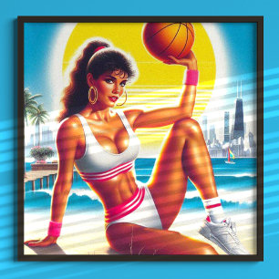 80s Athletic Girl Poster