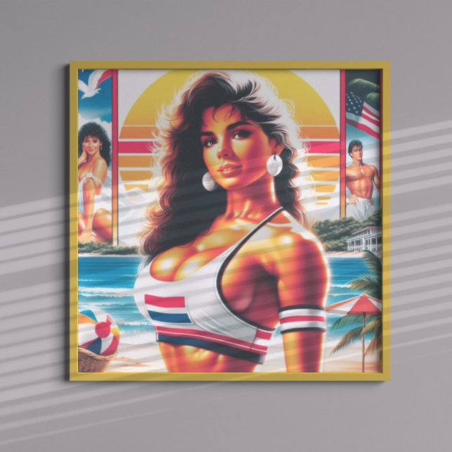 80s Athletic Summer Girl Poster (Creator Uploaded)