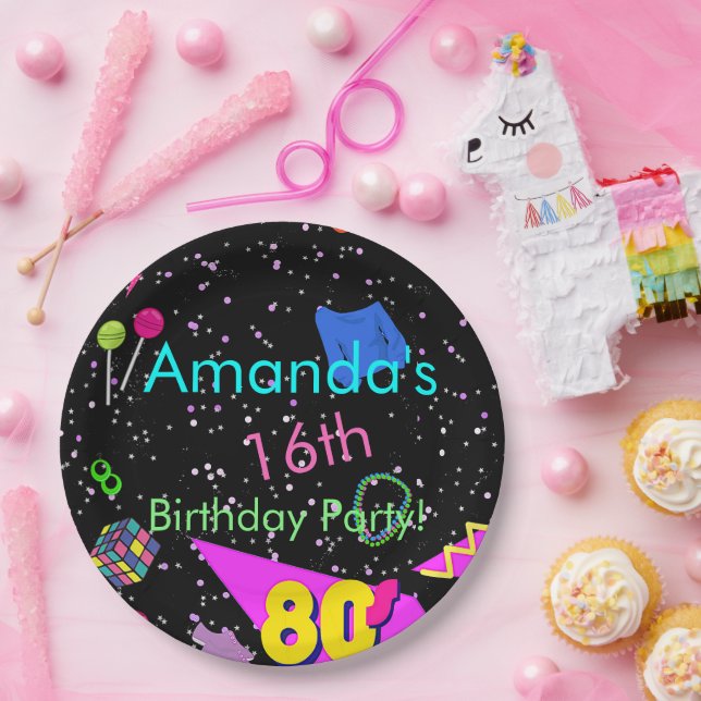 80's, Back to the 80's, Any Age Plates (Party)