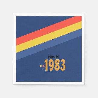 80's Birthday Party, Made in 1983 Retro Napkin