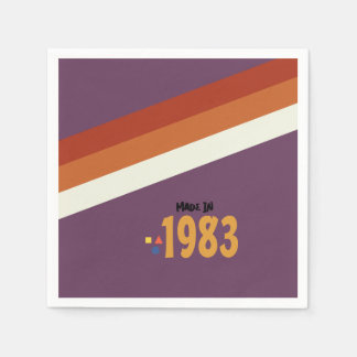 80's Birthday Party, Made in 1983 Retro Napkin