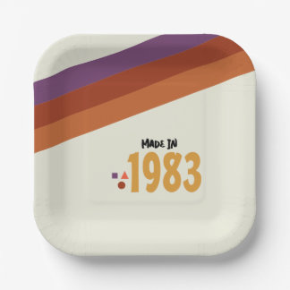 80's Birthday Party, Made in 1983 Retro Paper Plate