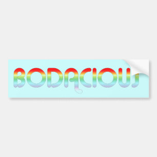 80s Bodacious Retro Bumper Sticker