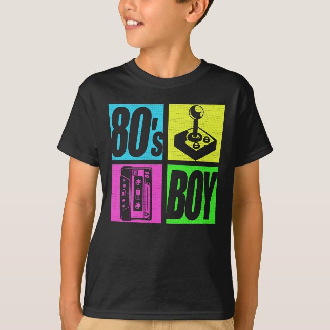 80s Boy 1980s Fashion 80 Theme Party Eighties  T-Shirt (Front)