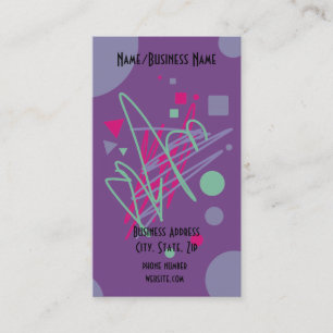80s business card eighties fun party vintage art