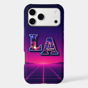 80s California Style Neon LA Typography Art