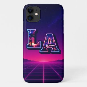80s California Style Neon LA Typography Art Case-Mate iPhone Case