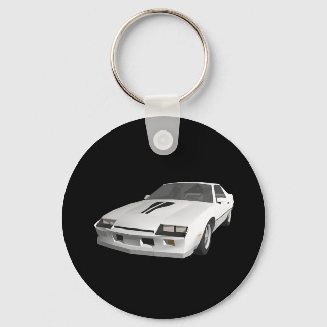80s Camaro Sports Car: 3D Model: Keychain (Front)