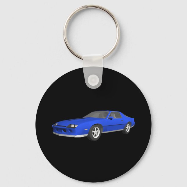 80s Camaro Sports Car: 3D Model: Keychain (Front)