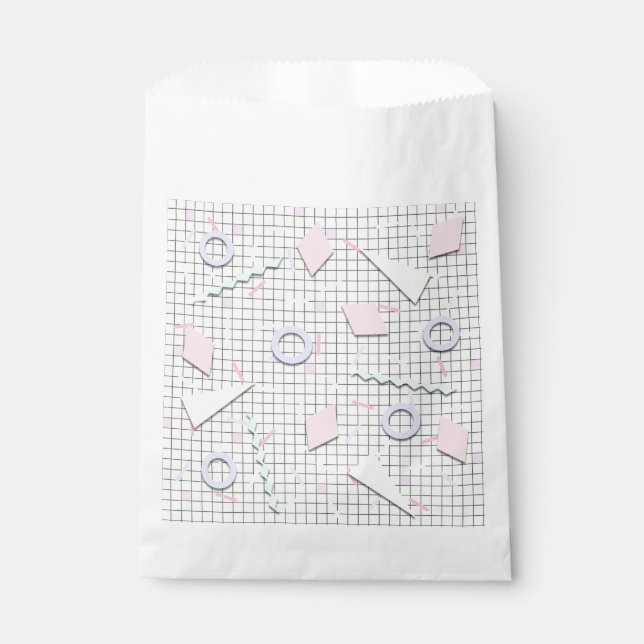 80s Candy Pastel Geo Print Favor Bags (Front)